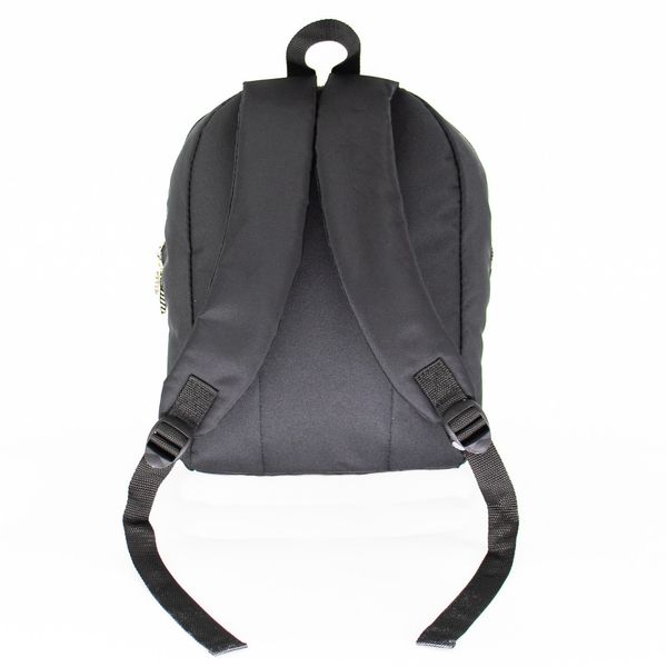 Молодіжний чорний рюкзак для дівчат та жінок зносостійкий повсякденний із міцної тканини 086-02-01 фото