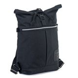 Городской модный женский тканевый рюкзак черного цвета повседневный практичный вместительный средний 00272 МВ00272 фото