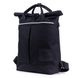 Городской модный женский тканевый рюкзак черного цвета повседневный практичный вместительный средний 00272 МВ00272 фото 2