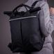 Городской модный женский тканевый рюкзак черного цвета повседневный практичный вместительный средний 00272 МВ00272 фото 3