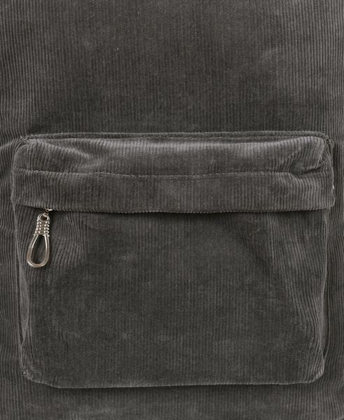 Женский небольшой городской рюкзак из вельветовой ткани темно серого цвета 00788 МВ00788 фото