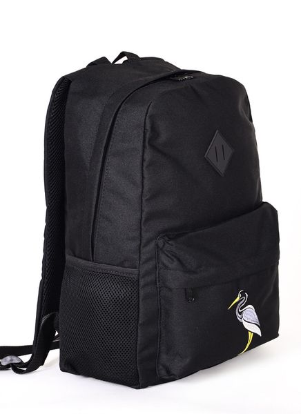 Городской молодежный рюкзак черного цвета среднего размера с рисунком вышивкой 000760 000760 фото