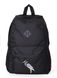 Городской молодежный рюкзак черного цвета среднего размера с рисунком вышивкой 000760 000760 фото 1