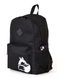 Городской молодежный рюкзак черного цвета среднего размера с рисунком вышивкой 010137 010137 фото 2