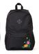 Женский городской молодежный рюкзак черного цвета среднего размера с рисунком вышивкой 010129 010129 фото 1