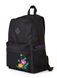 Женский городской молодежный рюкзак черного цвета среднего размера с рисунком вышивкой 010129 010129 фото 3